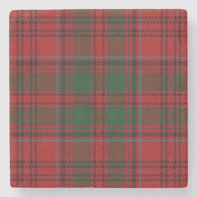 Old Scots Tavern Clan Grant Tartan Stone Coaster (Front)