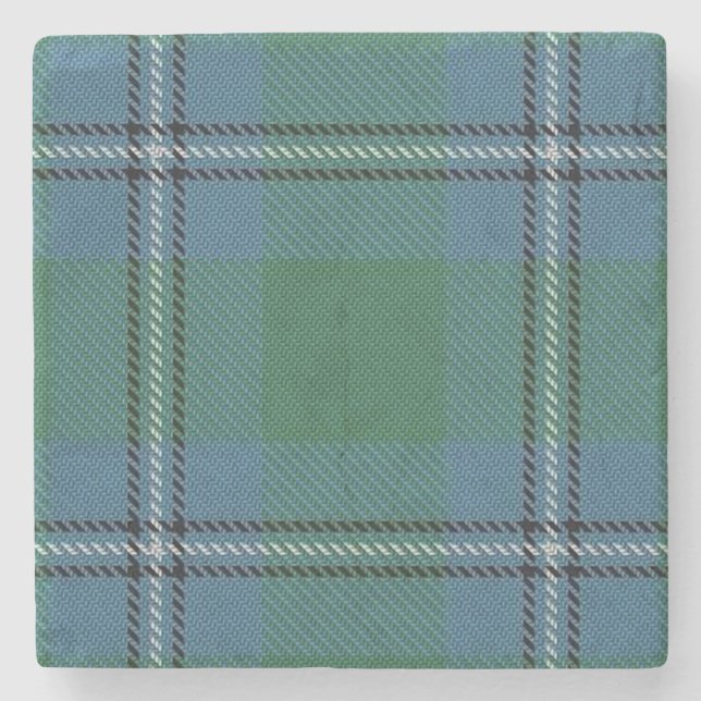 Old Scots Tavern Clan Irvine Irwin Tartan Stone Coaster (Front)