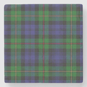 Old Scots Tavern Clan MacEwen McEwen Tartan Stone Coaster