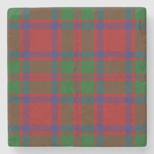 Old Scots Tavern Clan MacKintosh Tartan Stone Coaster (Front)