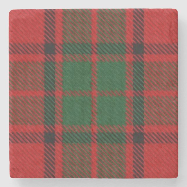Old Scots Tavern Clan Maxwell Tartan Stone Coaster (Front)