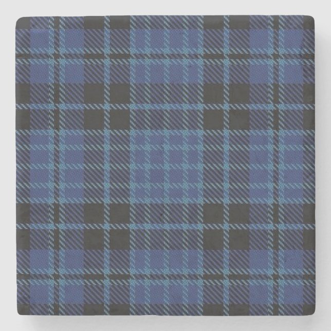 Old Scots Tavern Scottish Clergy Tartan Stone Coaster (Front)