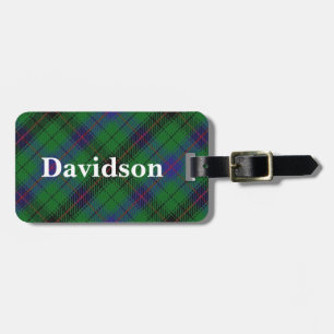 Old Scotsman Clan Davidson Tartan Luggage Tag