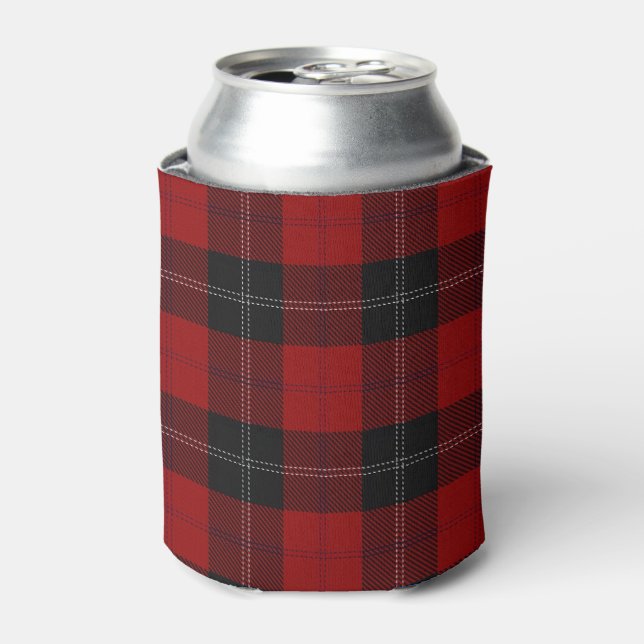 Old Scotsman Clan Ramsay Ramsey Red Tartan Can Cooler (Can Front)