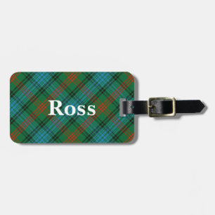 Old Scotsman Clan Ross Tartan Luggage Tag