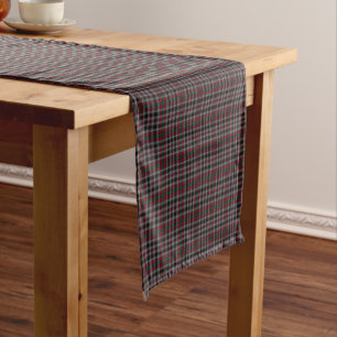 Old Scottish Clan Borthwick Tartan Plaid Short Table Runner