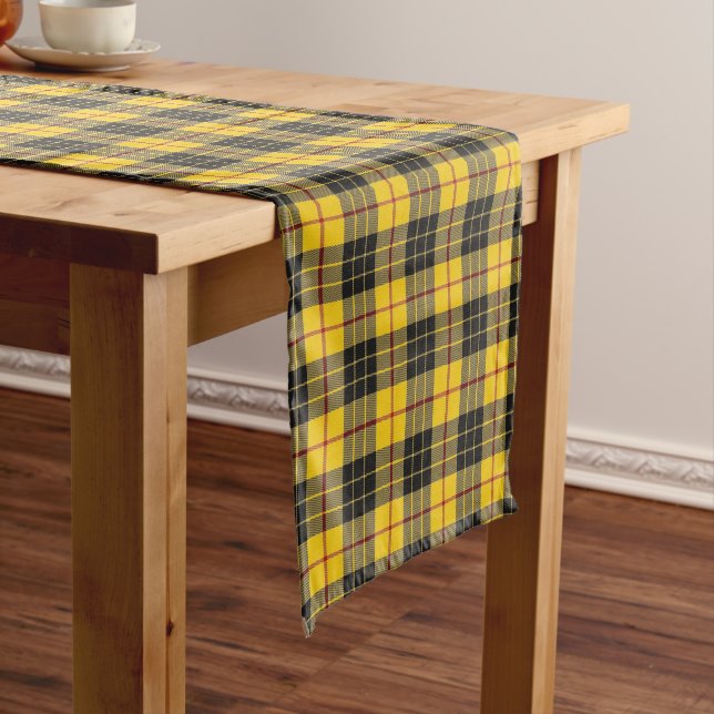 Old Scottish Clan MacLeod of Lewis Tartan Plaid Short Table Runner (In Situ)