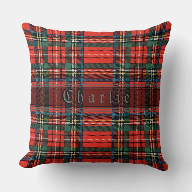 Old Scottish Tartan Cushion (Front)