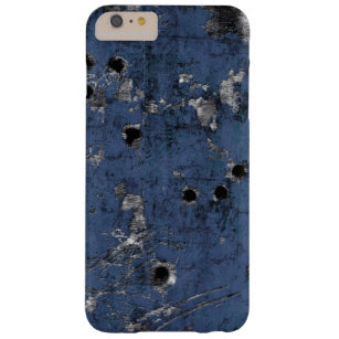 Old scratched metal with bullet holes iPhone case