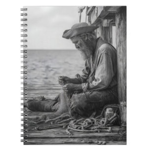 Old Seafarer Dockside Net Notebook