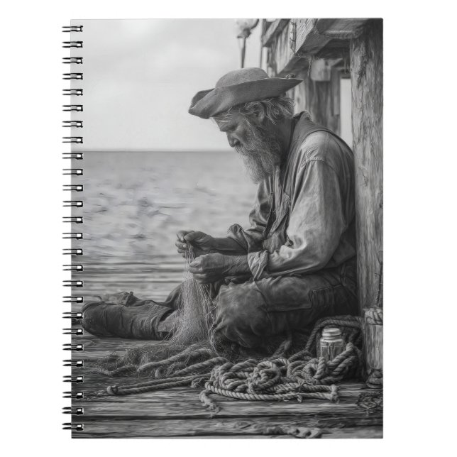 Old Seafarer Dockside Net Notebook (Front)