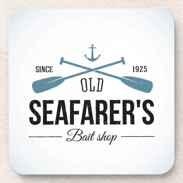 Old Seafarers Bait Shop Coaster (Front)