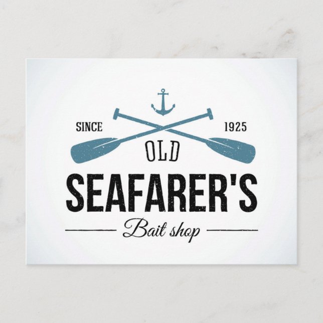 Old Seafarers Bait Shop Postcard (Front)