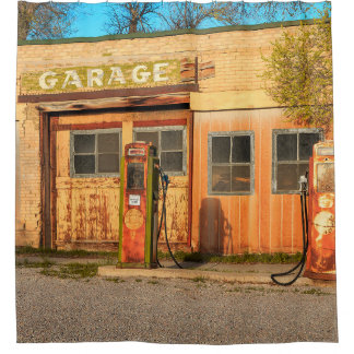 Old service station in rural Utah,  USA. vintage,  Shower Curtain