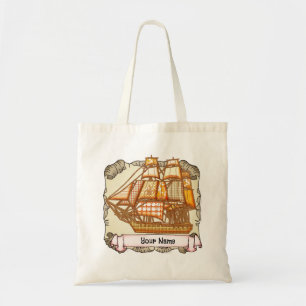 Old Ship  tote bags