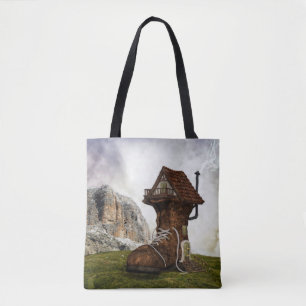old shoe house tote bag