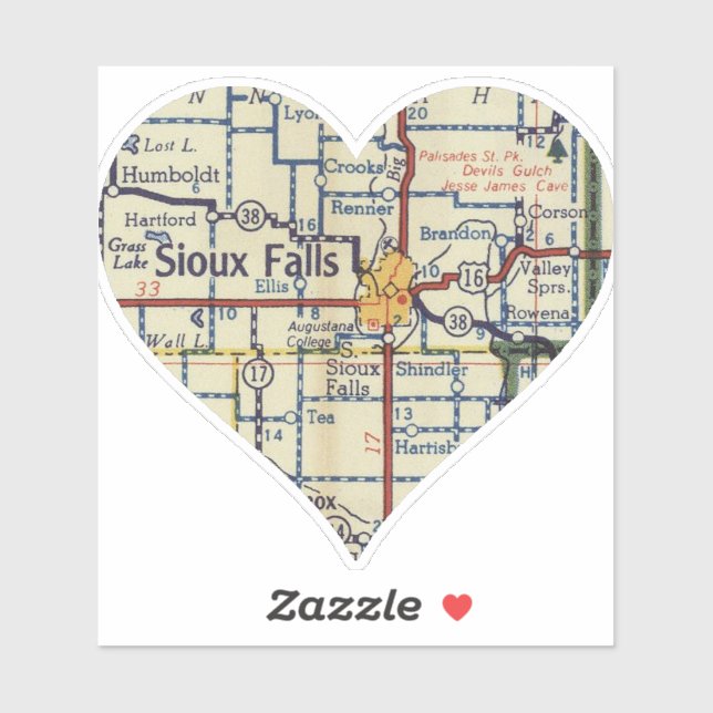 Old Sioux Falls SD Map (Sheet)