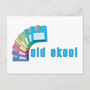 Old Skool Floppy Discs Postcard