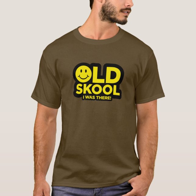 Old Skool - I Was There! Acid Rave - Brown T-Shirt (Front)