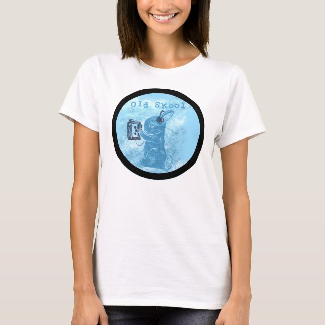 Old Skool Rabbit with Tape deck T-Shirt (Front)