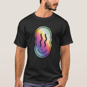 Old Skool Raver OldSkool Raving Rainbow Face Rave  T-Shirt