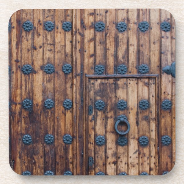 Old Small Door Within Large Doors Coaster (Front)