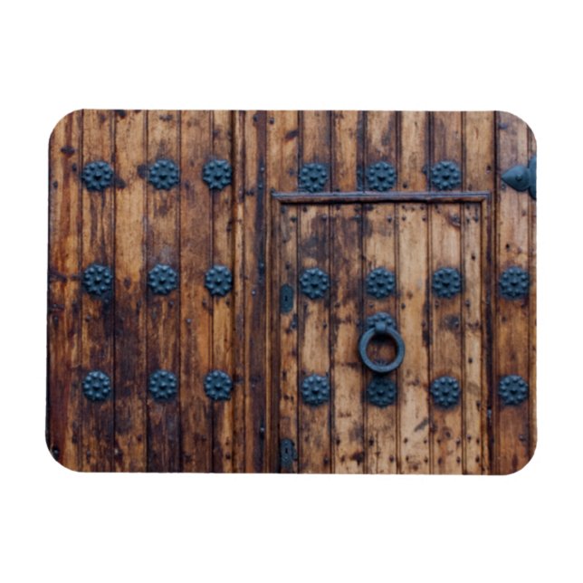 Old Small Door Within Large Doors Magnet (Horizontal)