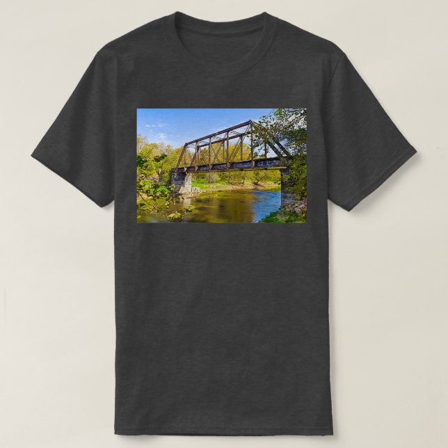 Old Southern Railroad Trestle Bridge On The Valley T-Shirt (Design Front)