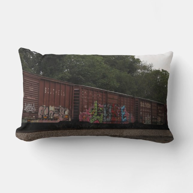 Old Southern Railway Boxcars Pillow (Front)
