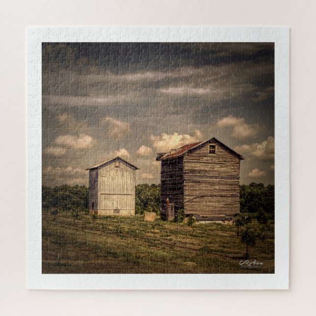 Old Southern Tobacco Barns Jigsaw Puzzle (Vertical)