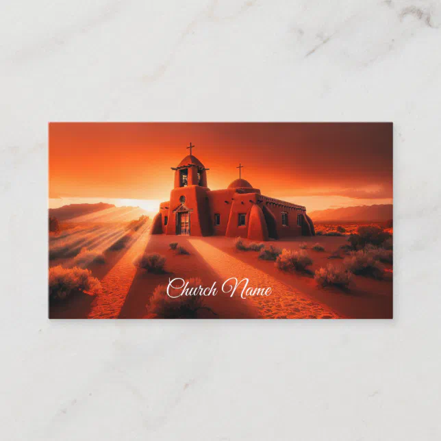 Old Southwestern Adobe Church Business Card | Zazzle