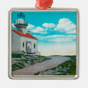 Old Spanish Lighthouse at Point Loma Metal Ornament