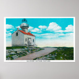 Old Spanish Lighthouse at Point Loma Poster
