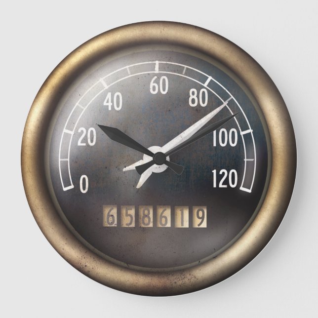 Old Speedometer Wall Clock (Front)