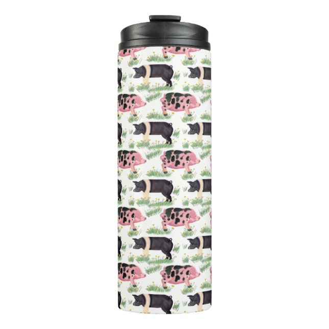 Old Spot Pig Travel Mug – Farm-Inspired Whimsical  (Front)