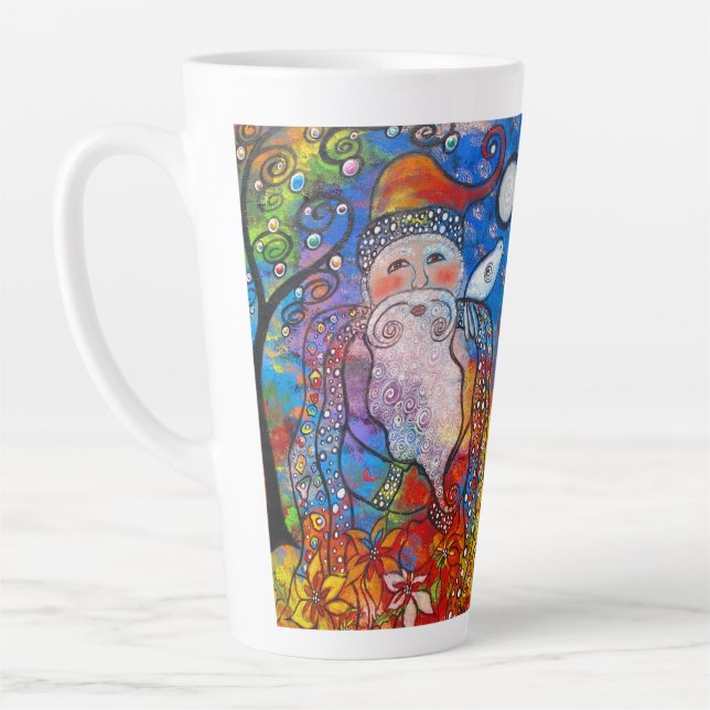 Old St. Nick Original Art Latte Mug (Left)
