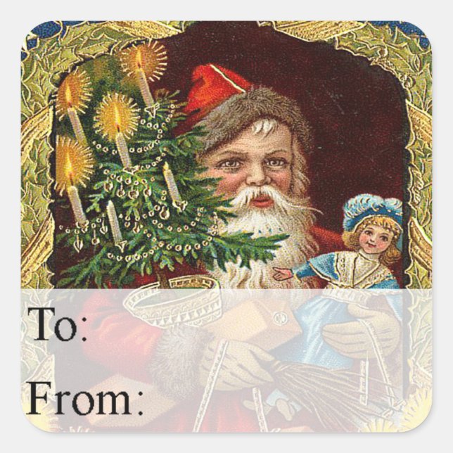 Old St Nick Vintage Gift Tag (Front)