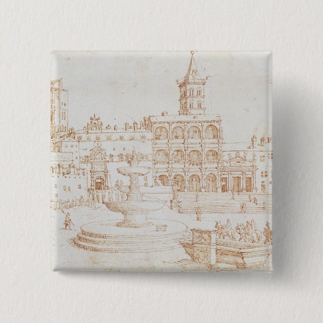 Old St. Peter's 15 Cm Square Badge (Front)