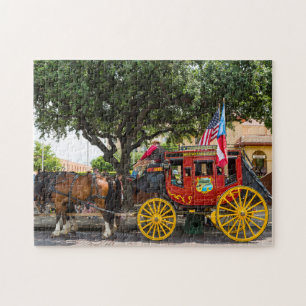 Old Stagecoach Texas. Jigsaw Puzzle
