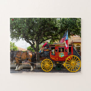 Old Stagecoach Texas Jigsaw Puzzle