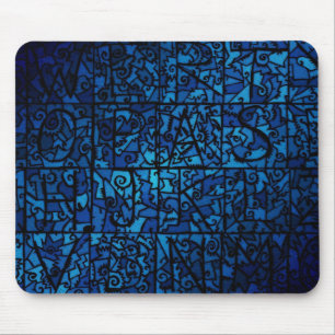 Old stained-glass window mouse pad