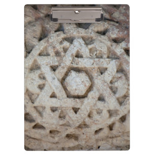 Old Star of David carving, Israel Clipboard