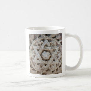 Old Star of David carving, Israel Coffee Mug
