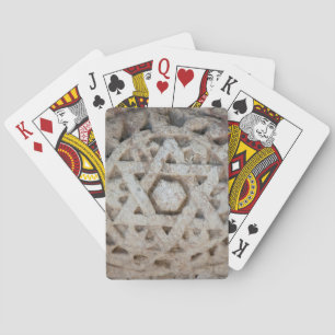Old Star of David carving, Israel Playing Cards
