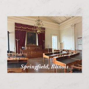 Old State Capitol in Springfield, IL Holiday Postcard
