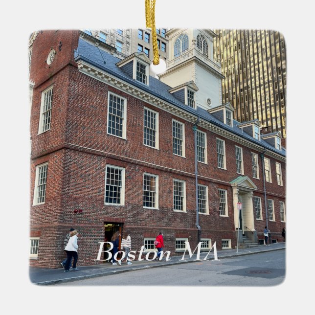 Old State House in Boston Massachusetts Ceramic Ornament (Front)