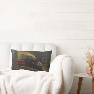Old Steam Engine, Original by Gary Poling Lumbar Cushion