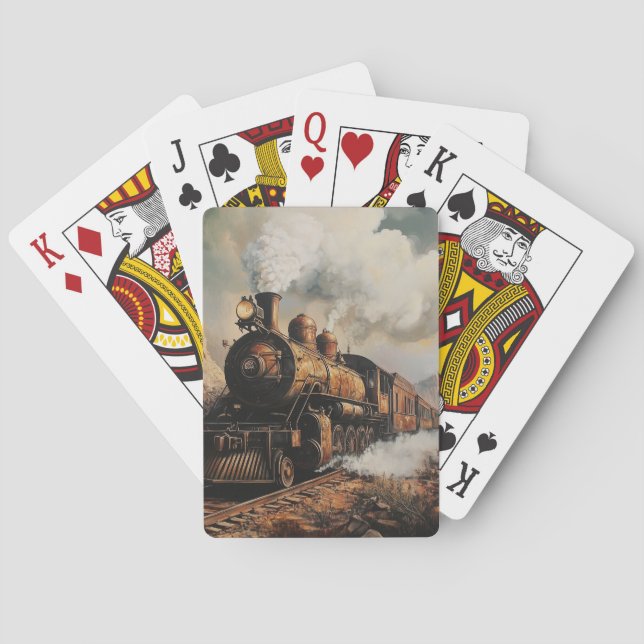 Old Steam Engine Playing Cards (Back)
