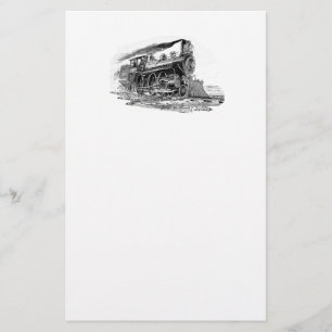 Old Steam Locomotive Stationery