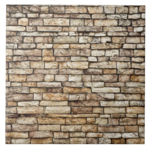 Old Stone Brick Wall Texture Ceramic Tile